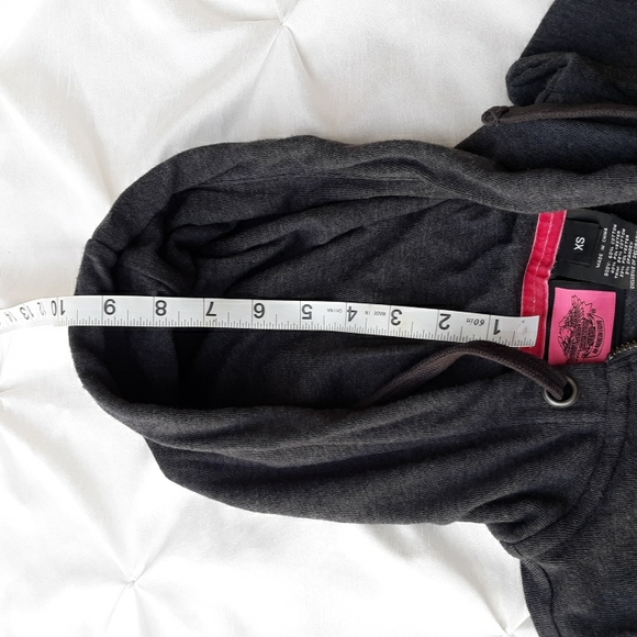 Harley Davidson Size XS Breast Cancer Awareness Grey Pink Sequin Hoodie - Picture 9 of 17